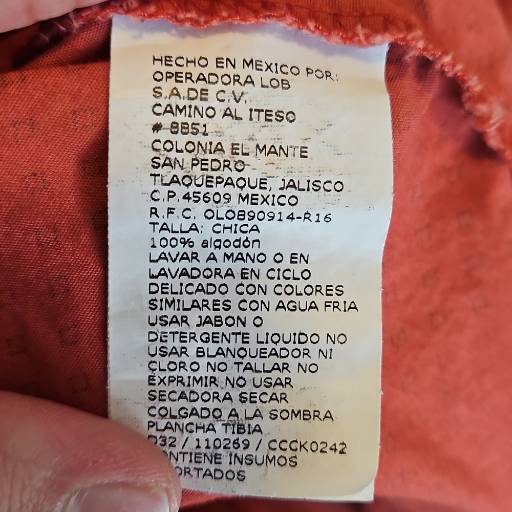 Men's Burnt Orange Micro Print Short Sleeve Shirt - Picture 4 of 5